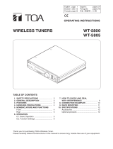 TOA WT-5805 Manual de usuario
