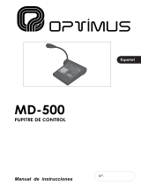 Optimus MD-500 Manual de usuario