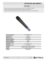 Optimus MH-850 Ficha de datos