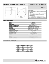 Optimus SP-20D Manual de usuario