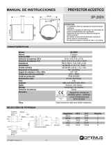 Optimus SP-20EN Manual de usuario