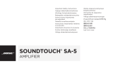 Bose SoundTouch SA-5 amplifier Manual de usuario