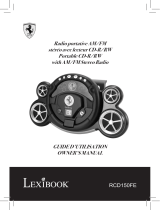 Lexibook RADIO LECTEUR CD FERRARI RCD150FE El manual del propietario