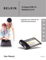 Belkin CARTE CARDBUS USB 2.0 À HAUT DÉBIT DE BELKIN #F5U222FR El manual del propietario