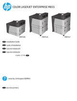 HP Color LaserJet Enterprise M855 Printer series El manual del propietario