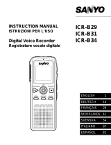 Sanyo ICR-B34 Manual de usuario