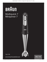 Braun Multiquick 7 Hand MQ 745 El manual del propietario