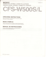 Sony CFS-W500S El manual del propietario