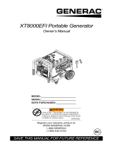 Generac XT8000EFI G0071620 Manual de usuario
