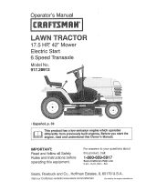 Craftsman 28913 - LTS 1500 17.5 HP/42" Lawn Tractor Manual de usuario