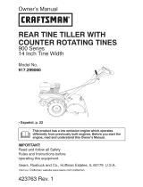 Craftsman 29906 - 14 in. Rear Tine Tiller El manual del propietario
