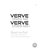 Motorola VERVE ONES ME Read Me First