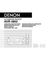 Denon AVR 3802 Operating Instructions Manual