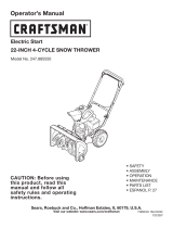 Craftsman 22-INCH 4-CYCLE SNOW THROWER 247.885550 Manual de usuario