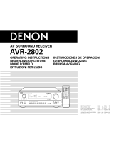 Denon AVR-2802 Operating Instructions Manual
