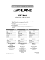 Alpine MRX-F65 Manual de usuario