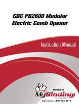 MyBinding GBC PB2600 Electric Comb Opener Manual de usuario