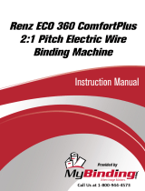 MyBinding Renz ECO 360 ComfortPlus 2:1 Pitch Electric Wire Binding Machine Manual de usuario