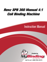 MyBinding Renz SPB 360 ComfortPlus Electric 4:1 Coil Binding Machine Manual de usuario