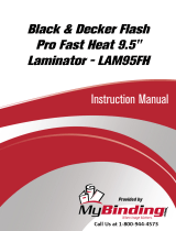 MyBinding Black & Decker Flash Pro Fast Heat 9.5" Laminator LAM95FH Manual de usuario