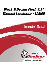 MyBinding Black & Decker Flash 9.5" Thermal Laminator LAM95 Manual de usuario