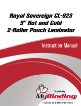 MyBinding Royal Sovereign CL-923 9" Hot and Cold 2-Roller Pouch Laminator Manual de usuario