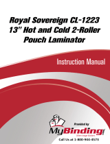 MyBinding Royal Sovereign CL-923 9" Hot and Cold 2-Roller Pouch Laminator Manual de usuario