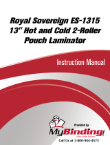 MyBinding Royal Sovereign ES-1315 13" Hot and Cold 2-Roller Pouch Laminator Manual de usuario