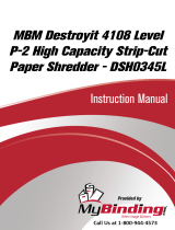 MyBinding MBM Destroyit 4108 Level P-2 Strip-Cut Paper Shredder Manual de usuario