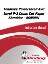 MyBinding Fellowes Powershred 49C Level 3 Cross Cut Paper Shredder 4605801 Manual de usuario
