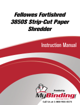 MyBinding Fellowes Fortishred 3850S Strip-Cut Paper Shredder Manual de usuario