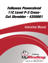 MyBinding Fellowes Powershred 11C Level P-3 Cross-Cut Shredder Manual de usuario