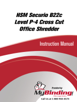 MyBinding HSM Securio B22C level 3 Cross Cut Manual de usuario