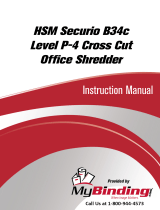 MyBinding HSM Securio B34C Level 3 Cross Cut Manual de usuario