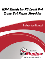 MyBinding HSM Shredstar X5 Level 3 Cross Cut Paper Shredder Manual de usuario