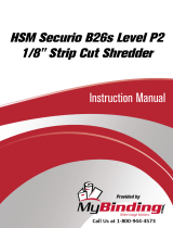 MyBinding HSM Securio B26s Level 2 1/8" Strip Cut Shredder Manual de usuario