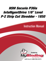 MyBinding HSM Securio P36s Level 2 Strip Cut Office Shredder Manual de usuario