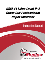 MyBinding HSM 411.2cc Level 3 Cross Cut Professional Paper Shredder Manual de usuario