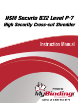 MyBinding HSM Securio B32 L6 Cross Cut Shredder Manual de usuario