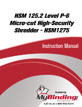 MyBinding HSM 125.2 Level 5 Micro Cut Shredder Manual de usuario