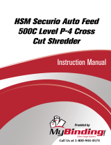 MyBinding HSM Securio Auto Feed 500C Cross Cut Shredder Manual de usuario