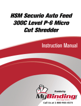 MyBinding HSM Securio Auto Feed 300C Level 5 Micro Cut Shredder Manual de usuario
