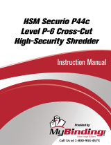 HSM HSM Securio P44c Level P-6 Cross-Cut High-Security Shredder Manual de usuario