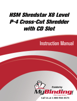 MyBinding HSM Shredstar X8 Level P-4 Cross-Cut Shredder Manual de usuario