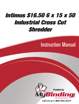 MyBinding Intimus S16.50 6 x 15 x 50 Industrial Cross Cut Shredder Manual de usuario