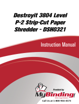 MyBinding MBM Destroyit 3804 Strip Cut Business Shredder DSH0321 Manual de usuario