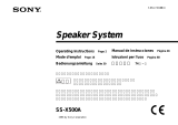 Sony SS-X500A El manual del propietario