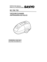 Sanyo SC-S700P - Powerhead Canister Vacuum Cleaner Manual de usuario