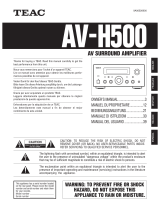 TEAC av-h500 El manual del propietario