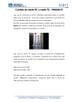 AIRIS CAMBIO DE MODO PC A TV-M149 Manual de usuario